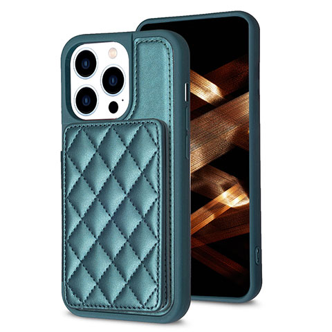 Coque Ultra Fine Silicone Souple Housse Etui avec Aimante Magnetique S10D pour Apple iPhone 14 Pro Max Vert