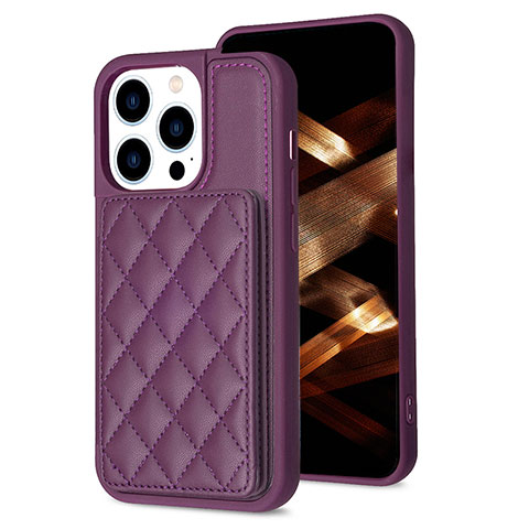 Coque Ultra Fine Silicone Souple Housse Etui avec Aimante Magnetique S10D pour Apple iPhone 14 Pro Max Violet