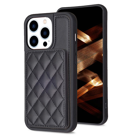 Coque Ultra Fine Silicone Souple Housse Etui avec Aimante Magnetique S10D pour Apple iPhone 14 Pro Noir