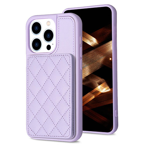 Coque Ultra Fine Silicone Souple Housse Etui avec Aimante Magnetique S10D pour Apple iPhone 15 Pro Violet Clair