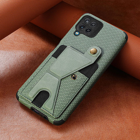 Coque Ultra Fine Silicone Souple Housse Etui avec Aimante Magnetique S10D pour Samsung Galaxy A12 5G Vert