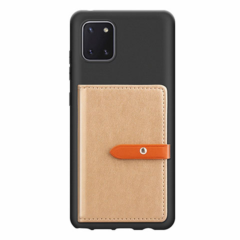 Coque Ultra Fine Silicone Souple Housse Etui avec Aimante Magnetique S10D pour Samsung Galaxy A81 Kaki