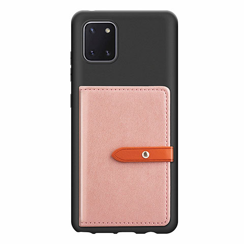 Coque Ultra Fine Silicone Souple Housse Etui avec Aimante Magnetique S10D pour Samsung Galaxy M60s Rose