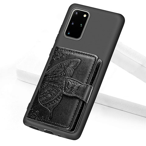 Coque Ultra Fine Silicone Souple Housse Etui avec Aimante Magnetique S11D pour Samsung Galaxy S20 Plus Noir