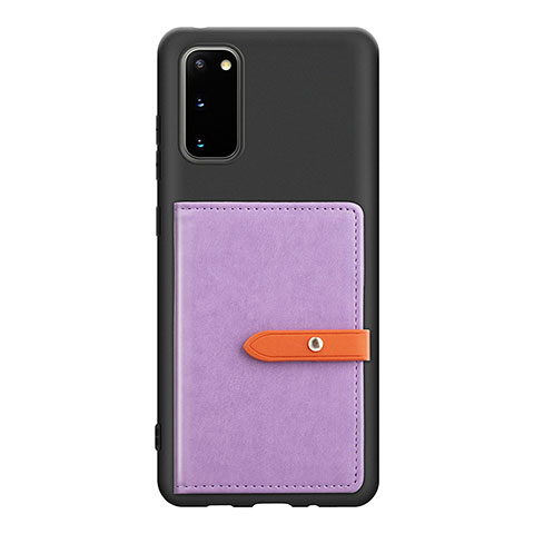 Coque Ultra Fine Silicone Souple Housse Etui avec Aimante Magnetique S12D pour Samsung Galaxy S20 5G Violet