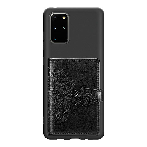 Coque Ultra Fine Silicone Souple Housse Etui avec Aimante Magnetique S13D pour Samsung Galaxy S20 Plus 5G Noir