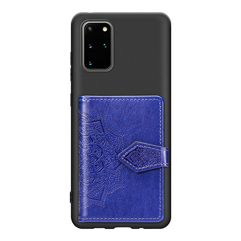 Coque Ultra Fine Silicone Souple Housse Etui avec Aimante Magnetique S13D pour Samsung Galaxy S20 Plus Bleu
