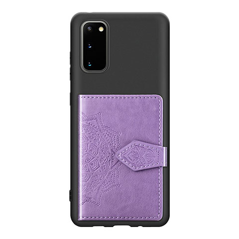 Coque Ultra Fine Silicone Souple Housse Etui avec Aimante Magnetique S14D pour Samsung Galaxy S20 5G Violet