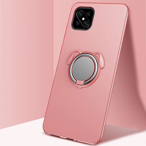 Coque Ultra Fine Silicone Souple Housse Etui avec Support Bague Anneau Aimante Magnetique A01 pour Oppo A92s 5G Or Rose