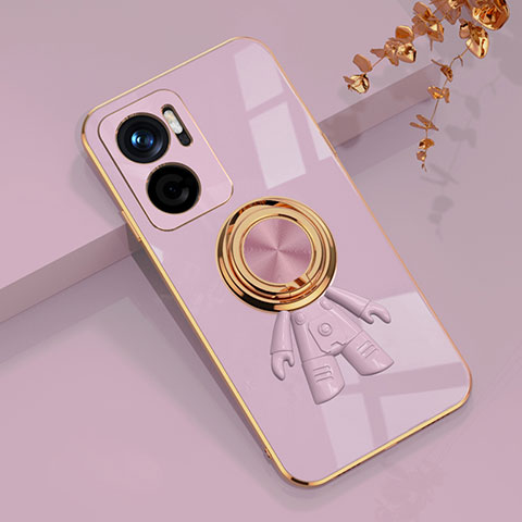 Coque Ultra Fine Silicone Souple Housse Etui avec Support Bague Anneau Aimante Magnetique AN1 pour Xiaomi Redmi 10 Prime Plus 5G Violet Clair