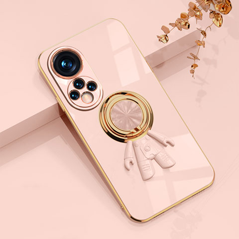 Coque Ultra Fine Silicone Souple Housse Etui avec Support Bague Anneau Aimante Magnetique AN2 pour Huawei Nova 9 Pro Or Rose