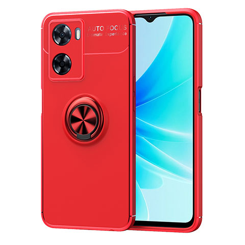 Coque Ultra Fine Silicone Souple Housse Etui avec Support Bague Anneau Aimante Magnetique JM1 pour OnePlus Nord N20 SE Rouge