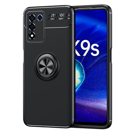 Coque Ultra Fine Silicone Souple Housse Etui avec Support Bague Anneau Aimante Magnetique JM1 pour Oppo K9S 5G Noir