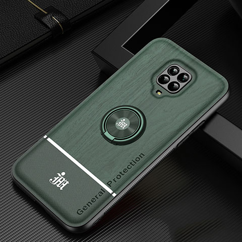 Coque Ultra Fine Silicone Souple Housse Etui avec Support Bague Anneau Aimante Magnetique JM1 pour Xiaomi Poco M2 Pro Vert