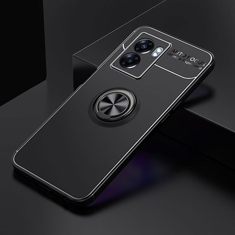 Coque Ultra Fine Silicone Souple Housse Etui avec Support Bague Anneau Aimante Magnetique JM2 pour OnePlus Nord N300 5G Noir