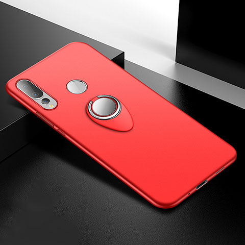 Coque Ultra Fine Silicone Souple Housse Etui avec Support Bague Anneau Aimante Magnetique pour Huawei Nova 4 Rouge