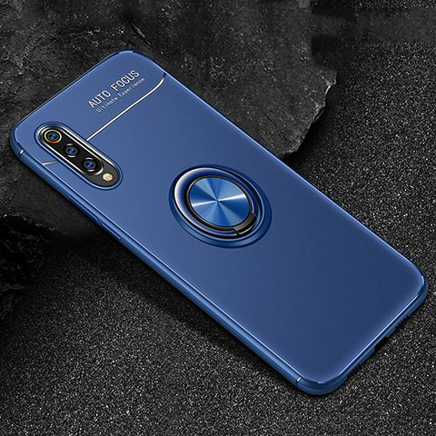 Coque Ultra Fine Silicone Souple Housse Etui avec Support Bague Anneau Aimante Magnetique pour Xiaomi Mi 9 Pro Bleu