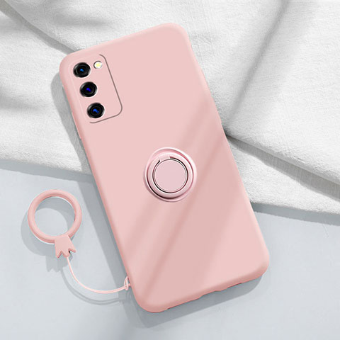 Coque Ultra Fine Silicone Souple Housse Etui avec Support Bague Anneau Aimante Magnetique S01 pour Samsung Galaxy S20 FE (2022) 5G Rose