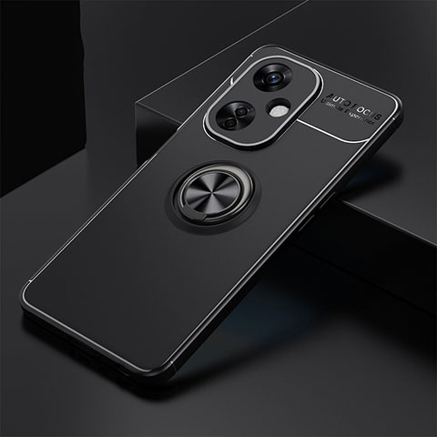 Coque Ultra Fine Silicone Souple Housse Etui avec Support Bague Anneau Aimante Magnetique SD1 pour OnePlus Nord CE 3 5G Noir