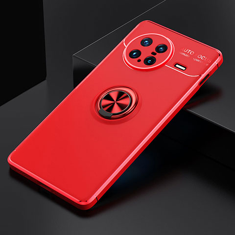 Coque Ultra Fine Silicone Souple Housse Etui avec Support Bague Anneau Aimante Magnetique SD1 pour Vivo X Note Rouge