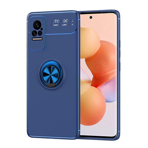 Coque Ultra Fine Silicone Souple Housse Etui avec Support Bague Anneau Aimante Magnetique SD1 pour Xiaomi Civi 5G Bleu