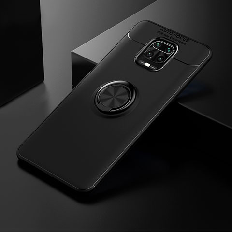 Coque Ultra Fine Silicone Souple Housse Etui avec Support Bague Anneau Aimante Magnetique SD1 pour Xiaomi Poco M2 Pro Noir