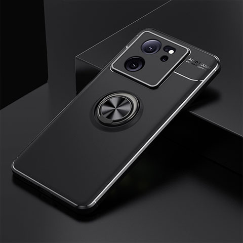 Coque Ultra Fine Silicone Souple Housse Etui avec Support Bague Anneau Aimante Magnetique SD1 pour Xiaomi Redmi K60 Ultra 5G Noir