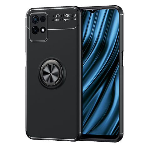 Coque Ultra Fine Silicone Souple Housse Etui avec Support Bague Anneau Aimante Magnetique SD2 pour Realme Narzo 50 4G Noir