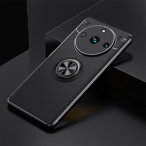 Coque Ultra Fine Silicone Souple Housse Etui avec Support Bague Anneau Aimante Magnetique SD2 pour Realme Narzo 60 Pro 5G Noir