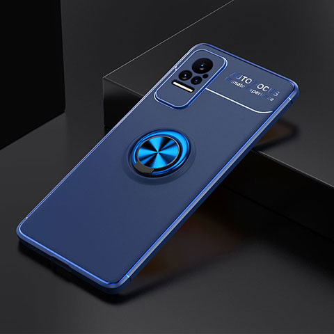 Coque Ultra Fine Silicone Souple Housse Etui avec Support Bague Anneau Aimante Magnetique SD2 pour Xiaomi Civi 5G Bleu