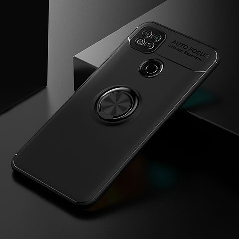 Coque Ultra Fine Silicone Souple Housse Etui avec Support Bague Anneau Aimante Magnetique SD2 pour Xiaomi POCO C3 Noir