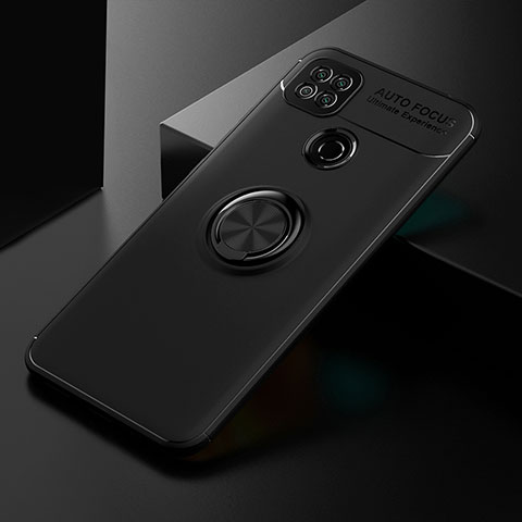 Coque Ultra Fine Silicone Souple Housse Etui avec Support Bague Anneau Aimante Magnetique SD2 pour Xiaomi Redmi 9C Noir