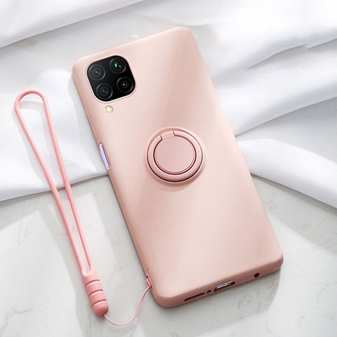 Coque Ultra Fine Silicone Souple Housse Etui avec Support Bague Anneau Aimante Magnetique T01 pour Huawei Nova 7i Rose