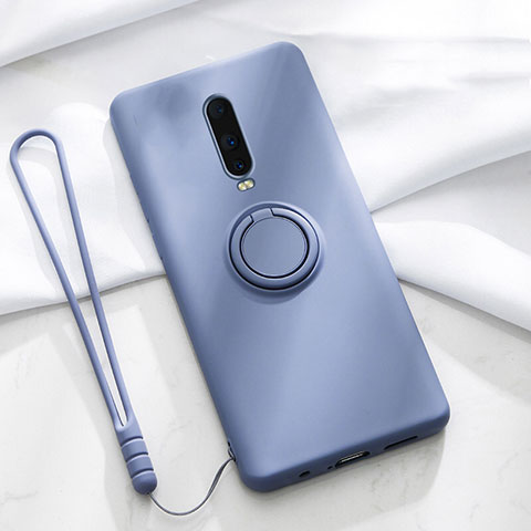 Coque Ultra Fine Silicone Souple Housse Etui avec Support Bague Anneau Aimante Magnetique T01 pour Oppo R17 Pro Violet