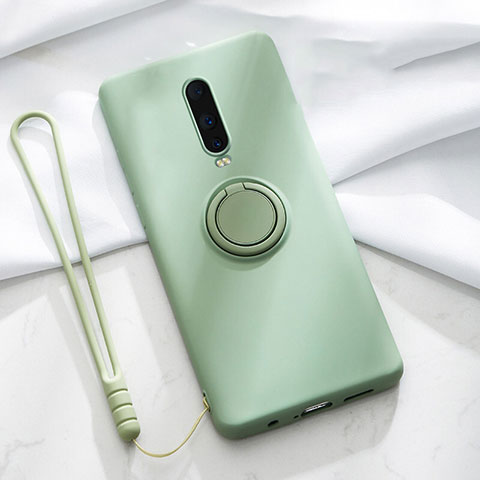 Coque Ultra Fine Silicone Souple Housse Etui avec Support Bague Anneau Aimante Magnetique T01 pour Oppo RX17 Pro Vert