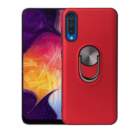 Coque Ultra Fine Silicone Souple Housse Etui avec Support Bague Anneau Aimante Magnetique T02 pour Samsung Galaxy A70S Rouge