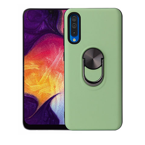 Coque Ultra Fine Silicone Souple Housse Etui avec Support Bague Anneau Aimante Magnetique T02 pour Samsung Galaxy A70S Vert