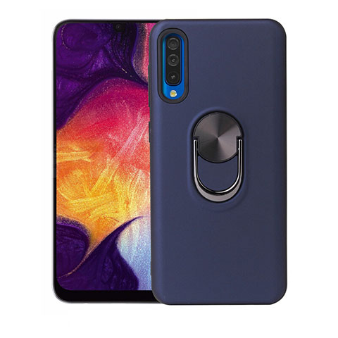 Coque Ultra Fine Silicone Souple Housse Etui avec Support Bague Anneau Aimante Magnetique T02 pour Samsung Galaxy A90 5G Bleu