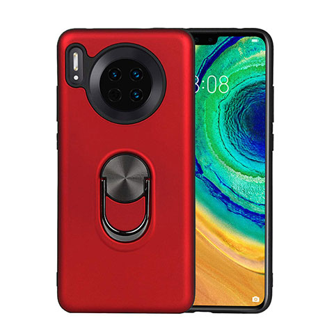 Coque Ultra Fine Silicone Souple Housse Etui avec Support Bague Anneau Aimante Magnetique T03 pour Huawei Mate 30 5G Rouge