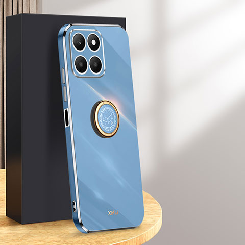 Coque Ultra Fine Silicone Souple Housse Etui avec Support Bague Anneau Aimante Magnetique XL1 pour Huawei Honor X8b Bleu