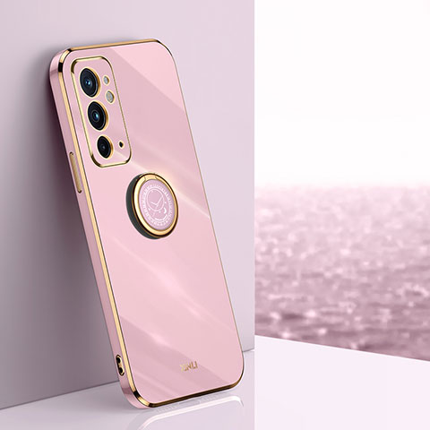 Coque Ultra Fine Silicone Souple Housse Etui avec Support Bague Anneau Aimante Magnetique XL1 pour OnePlus 9RT 5G Violet Clair