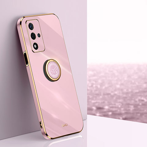 Coque Ultra Fine Silicone Souple Housse Etui avec Support Bague Anneau Aimante Magnetique XL1 pour Oppo A93s 5G Rose