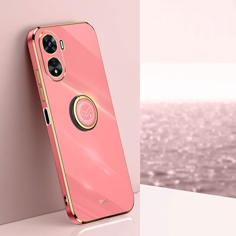 Coque Ultra Fine Silicone Souple Housse Etui avec Support Bague Anneau Aimante Magnetique XL1 pour Vivo Y16 Rose Rouge