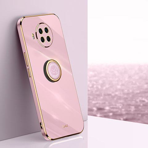 Coque Ultra Fine Silicone Souple Housse Etui avec Support Bague Anneau Aimante Magnetique XL1 pour Xiaomi Mi 10T Lite 5G Rose