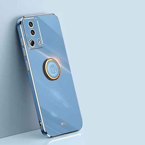 Coque Ultra Fine Silicone Souple Housse Etui avec Support Bague Anneau Aimante Magnetique XL1 pour Xiaomi Mi 12 Lite NE 5G Bleu