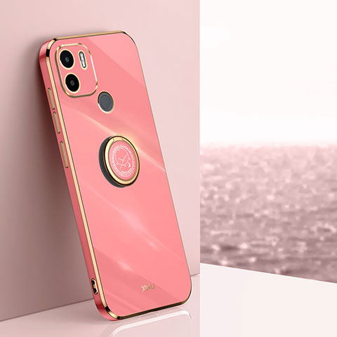 Coque Ultra Fine Silicone Souple Housse Etui avec Support Bague Anneau Aimante Magnetique XL1 pour Xiaomi Redmi A1 Plus Rose Rouge