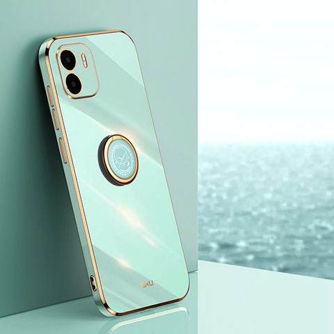 Coque Ultra Fine Silicone Souple Housse Etui avec Support Bague Anneau Aimante Magnetique XL1 pour Xiaomi Redmi A2 Vert