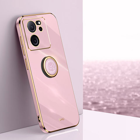 Coque Ultra Fine Silicone Souple Housse Etui avec Support Bague Anneau Aimante Magnetique XL1 pour Xiaomi Redmi K60 Ultra 5G Violet Clair