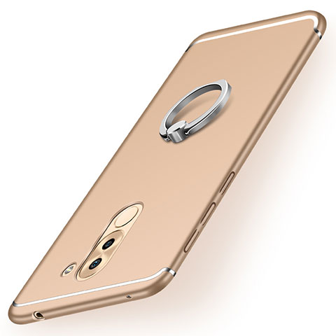 Coque Ultra Fine Silicone Souple Housse Etui avec Support Bague Anneau pour Huawei Mate 9 Lite Or