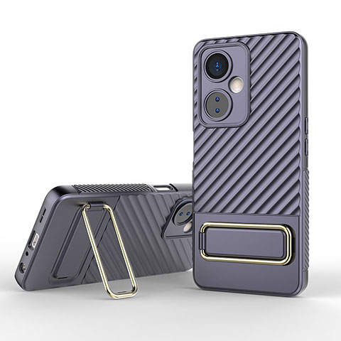 Coque Ultra Fine Silicone Souple Housse Etui avec Support KC1 pour OnePlus Nord CE 3 5G Violet Clair